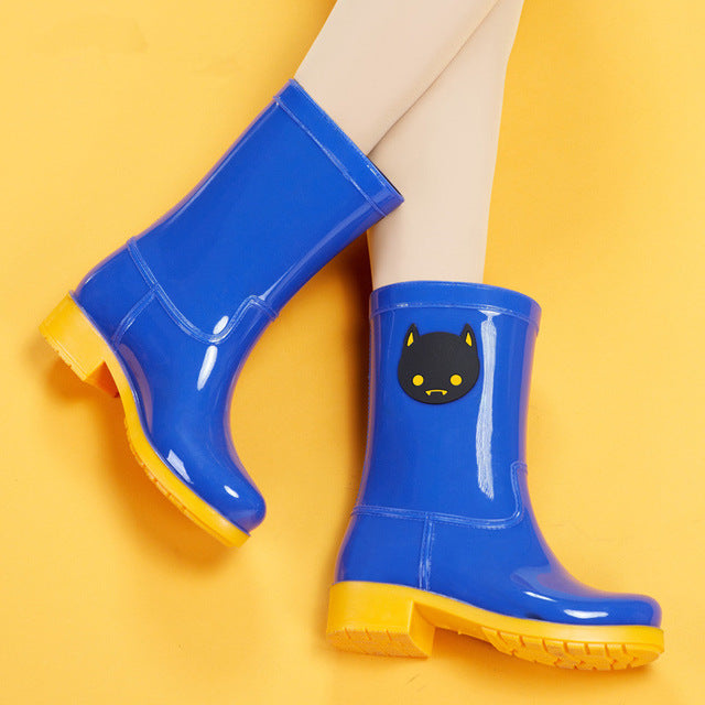 Lace-up Wings Rain Boots