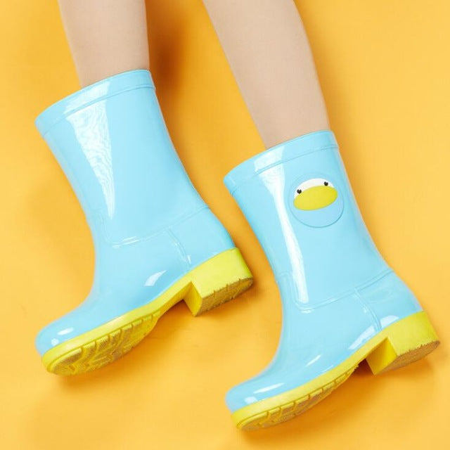 Lace-up Wings Rain Boots